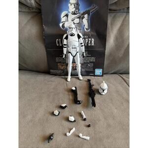 Star Wars Clone Trooper 1/12 Scale Plastic Model Kit Bandai Namco Figure Black